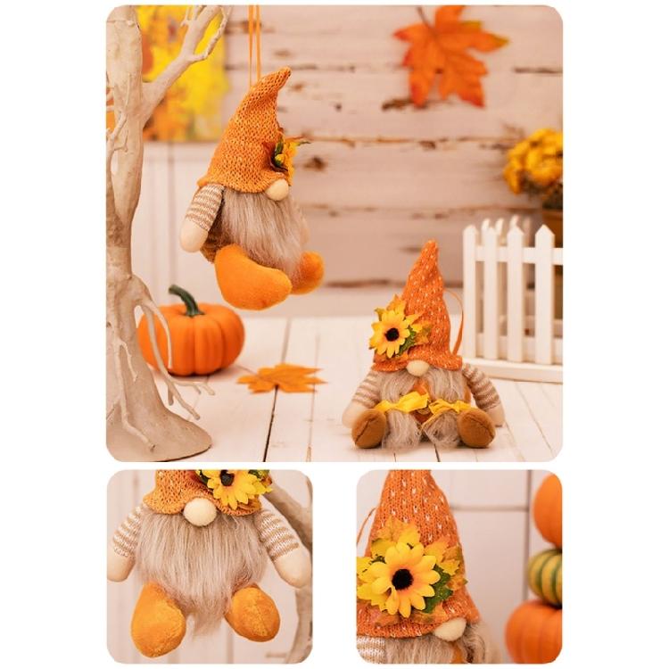 1Pair Harvest Festival Dwarf Dolls Set Handmade Gnomes Statuettes for Seasonal Home Embellishment Parties Supplies