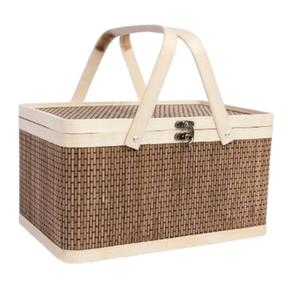 Chinese Style Moon Cake Box Vintage Bread Storage Basket Bread Organizer Egg Container Camping