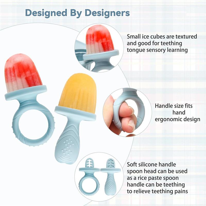 Silicone Baby Popsicle Molds With Sticks, Mini Popsicles Molds For Babies Breastmilk Popsicle Molds For Teething Relief