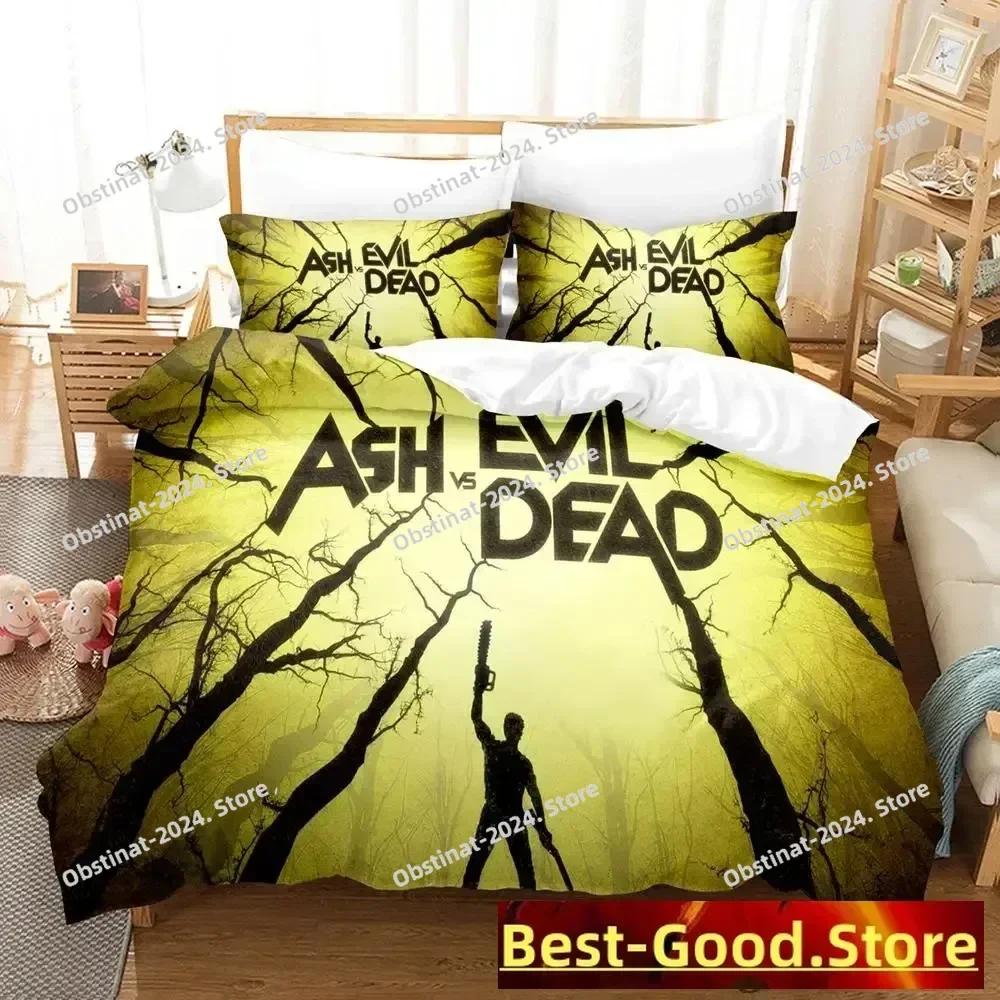 Набор постельного белья Ash VS Evil Dead Односпальный Твин Печатный Комплект для кровати с наволочкой Пододеяльник Мягкий Односпальный Двуспальный Queen King Размер