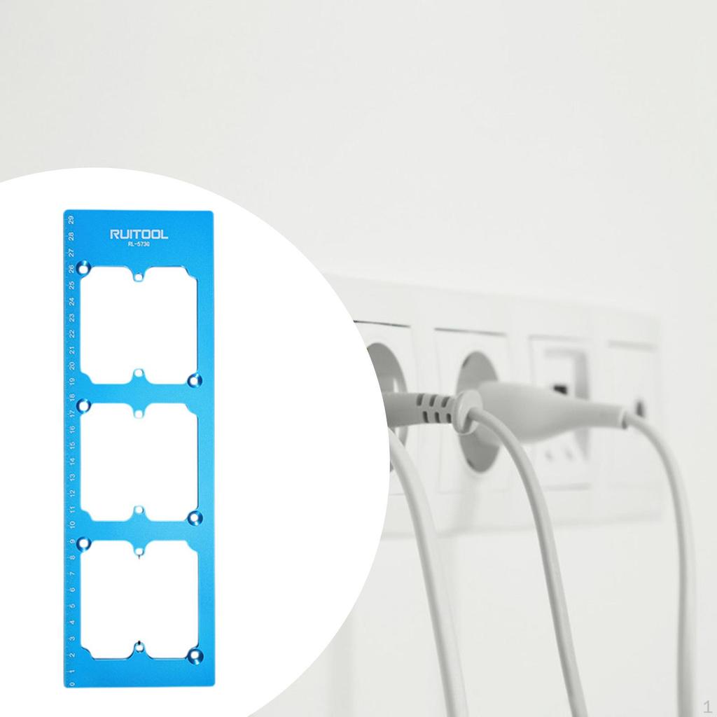 Socket Opening Template Electrical Plug Stencil Tool Wall Boxes Mounting Portable Bracket