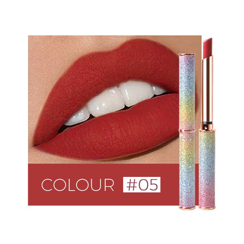 VIBELY Starlight Sparkle Matte Lipstick Dip-in-Cup, помада No-Fall Crushed Diamond Lipstick