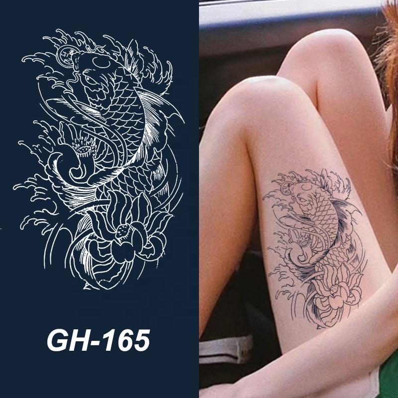 GH Hot Sale Waterproof Long Lasting Temporary Tattoos Stencil Body Art Arm Chest Leg Shoulder Tattoo Stickers for Girl Men Women