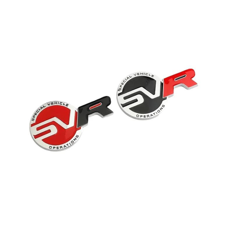 3D SVR Logo Car Stickers Badge Emblem Tail Decal For Land Rover Discovery L319 Velar Range Rover Evoque Freelander YU0