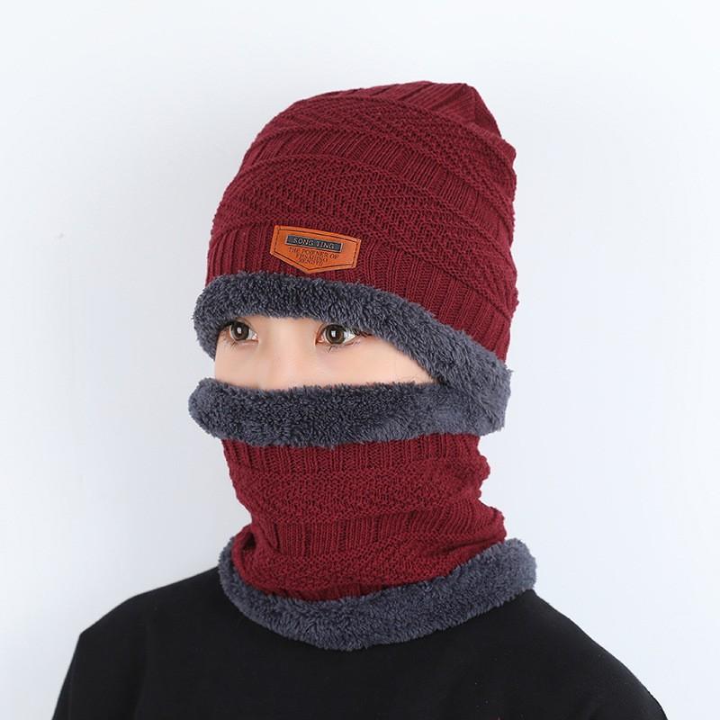 New Winter Men Simple And Stylish Knitted Hat Scarf And Gloves Winter Solid Warm Knitted Set Winter Warm Gifts For Male