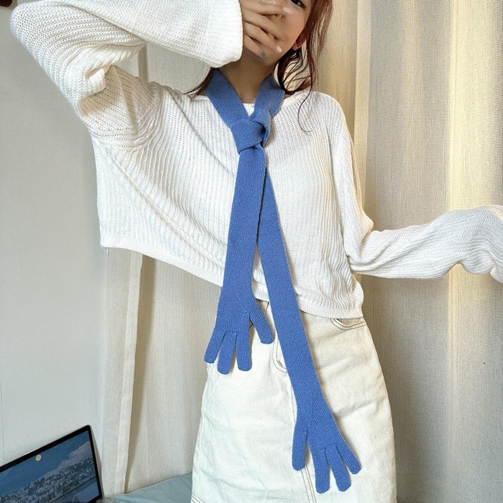 Lightweight Long and Thin Scarf Korean Style Creative Belt Trendy Little Palm Scarf Spring Autumn