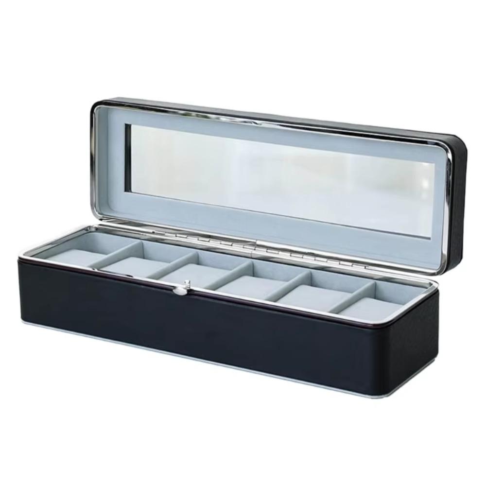 Футляр для хранения часов из искусственной кожи, 6 поясов, органайзер для часов, стильная витрина для часов, браслеты