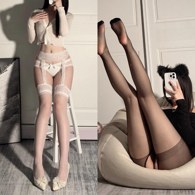 Сексуальное белье, сексуальные кружевные подвязки, интегрированные чулки, соблазнительное сращивание со ступнями, бесплатные чулки, чистая страсть