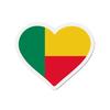 Aimant Coeur Drapeau Bénin - Multicolore - 9 Cm - 50 Pièces - Résine Synthétique - Mixte