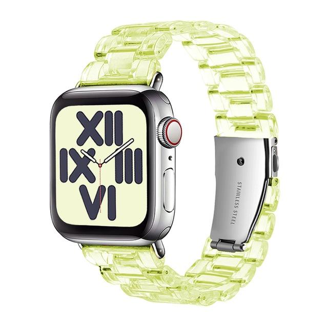 Ремешок из прозрачной смолы для часов Apple Watch Ultra 10 9 8 7 6 se 5 4 band прозрачная сталь для Apple Watch 49 мм 46 мм 45 мм 41 мм 44 мм 40 мм