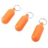 3PCS Floating Keychain Stainless Steel ABS Waterproof Key Holder Boating Key Chain for Fishing Surfing Sailing Outdoor Sports Orange