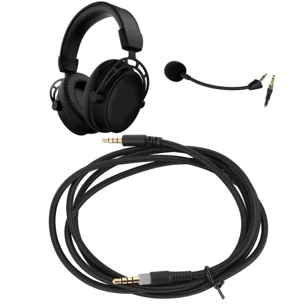 Gold Plated Plug Braided Headphone Cable for Cloud Alpha Cloud Mix Cloud Headset Sound Cable
