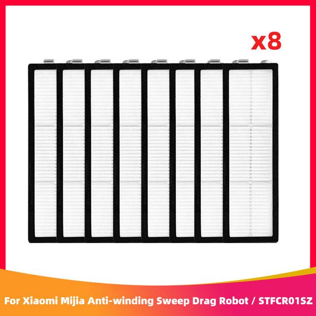 Для Xiaomi Mijia Anti-winding Sweep Drag Robot Vacuum Cleaner STFCR01SZ запасные части для боковой щетки Hepa Filter Mop Rag