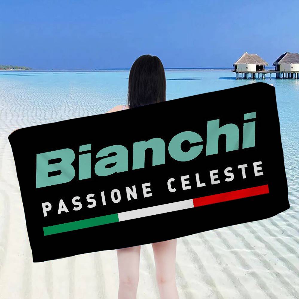 B-Bianchi Велосипедный Логотип Пляжное Полотенце Для Детей Полотенце Для Ванной Полотенце Для Бассейна Подарок На Отпуск Пикник Полотенце Подарок На Вечеринку
