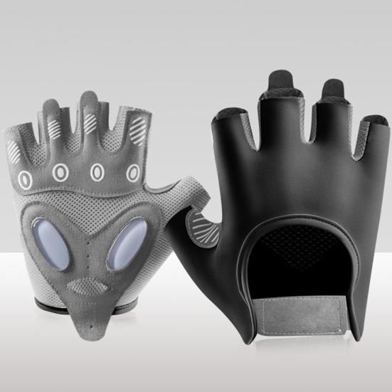 Дышащие перчатки для тренировок для мужчин и женщин, нескользящие перчатки для поднятия тяжестей, тренировок в спортзале, езды на велосипеде, перчатки для фитнеса с полупальцами
