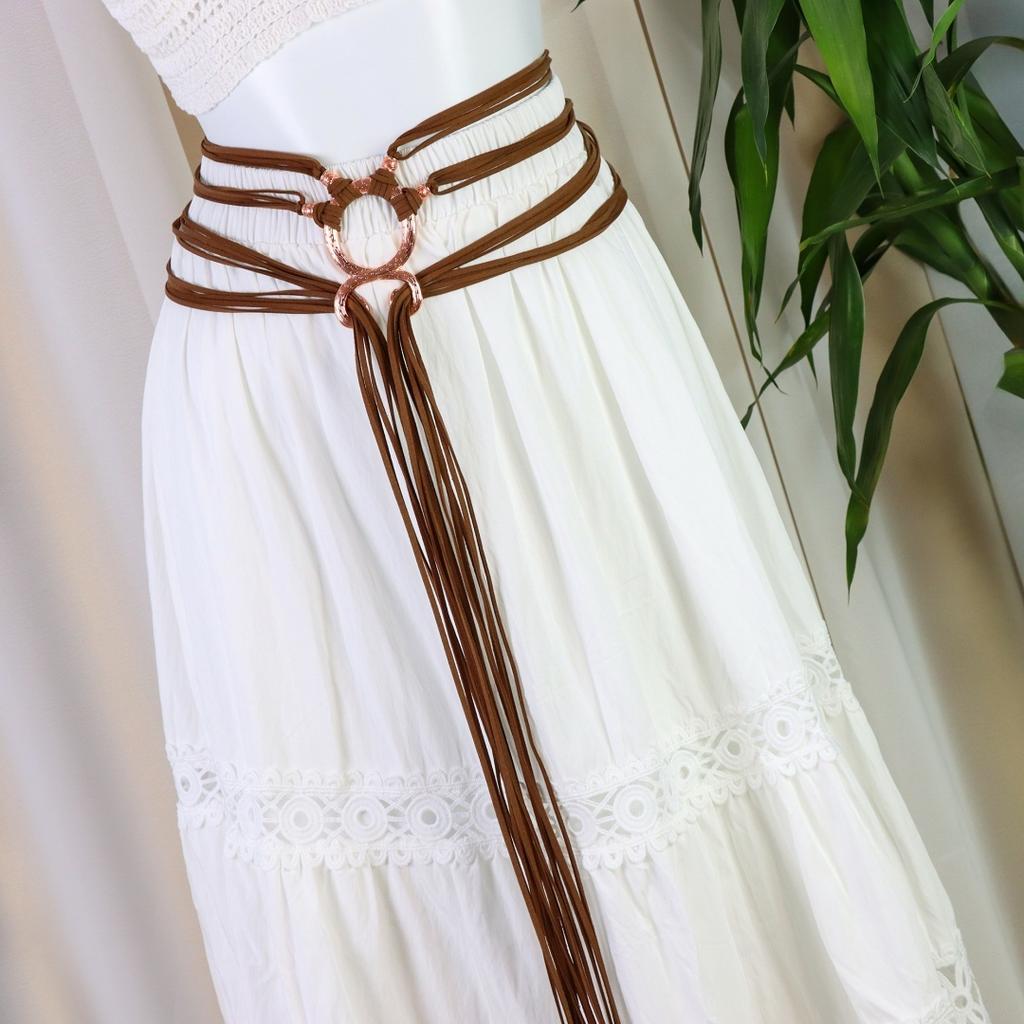 Пояс из веревки викинга - Женский костюм викинга Средневековый пояс с крестом тролля Аксессуары ведьмы Хэллоуин Косплей