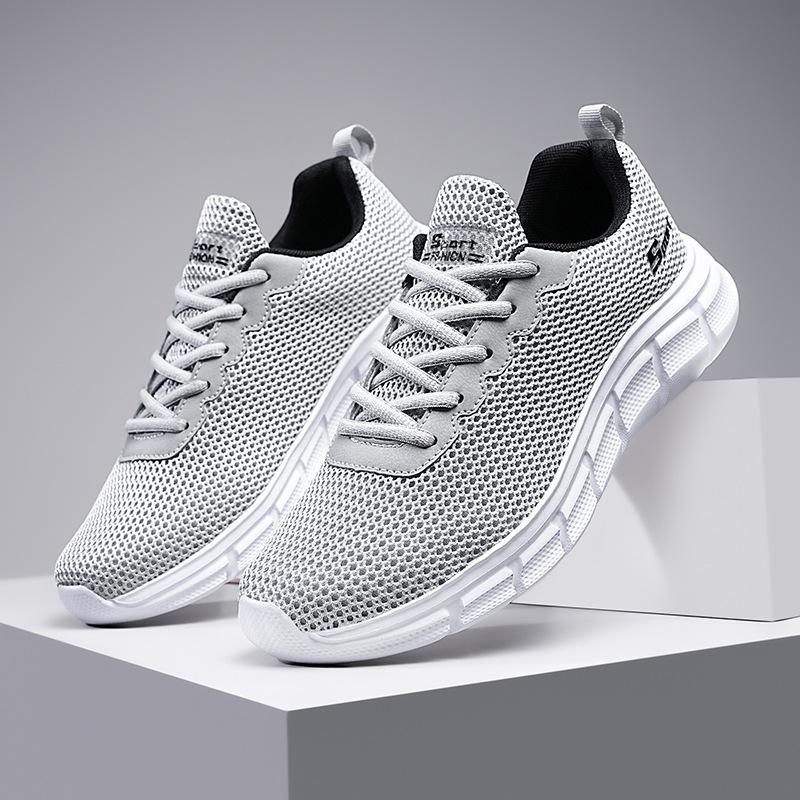 Мужская обувь, летние новые кроссовки, дышащая сетчатая дорожная обувь, мужская повседневная обувь, спортивная обувь большого размера, мужская