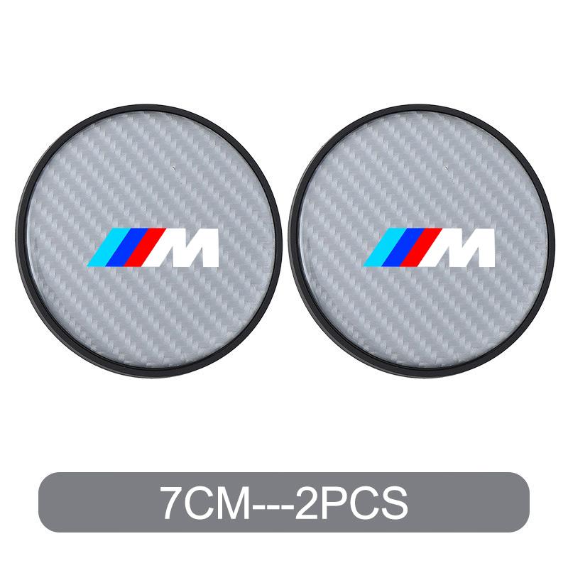 DKHN5 Car Water Coaster Cup Carbon Fiber PVC Coaster Mat Non-slip Accessory For BMW E93 F10 F20 F30 F40 F15 F25 F26 F31 F49 F86 M3 M5