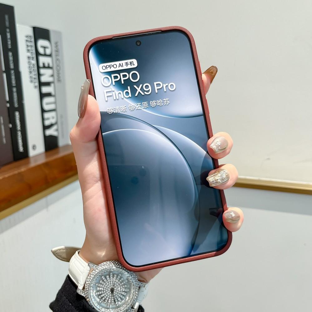 Чехол для OPPO Find X9 Pro Роскошный Жесткий PU Модный Кожаный Защитный Задний Чехол для Find X9 X8 Pro X8S+ X8 Ultra Корпус Телефона