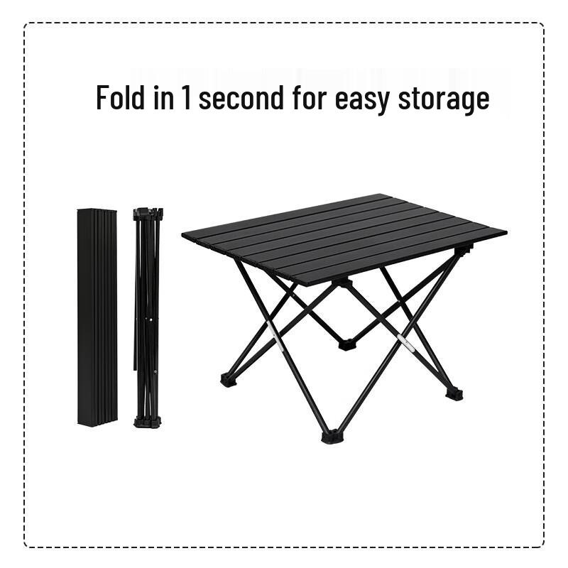 Outdoor Camping Aluminum Alloy Roll-Up Folding Table