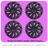 4PCS for New Model Y 2025-2026 Juniper 19in Turbine Style Hubcap Rim Cover Accessories Hub Cap Automobile Wheel Cap for Tesla