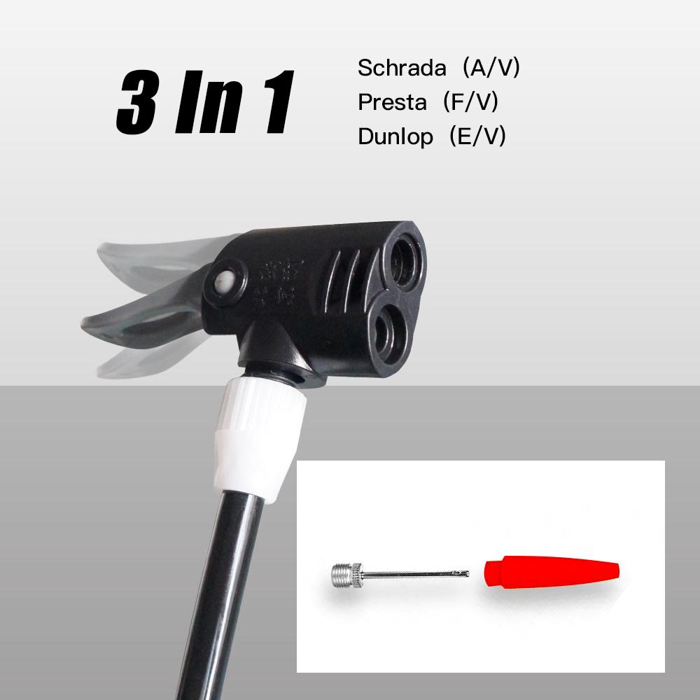 Велосипедный напольный насос 160PSI Велосипедный воздушный насос с многофункциональной шариковой иглой Велосипедный насос для шин Велосипедный воздушный насос