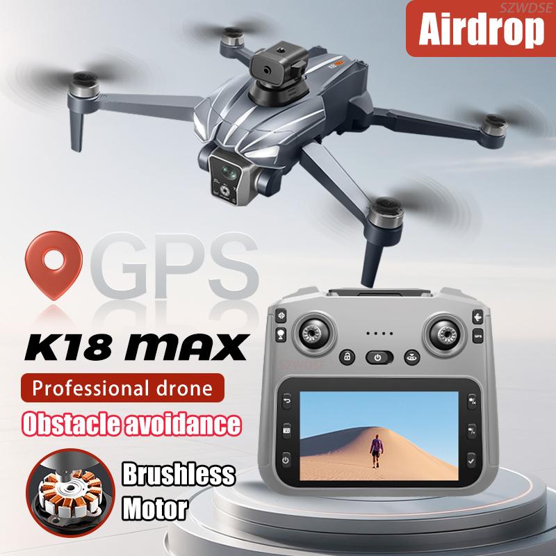 GPS 5G Новый K18 Max Дрон Позиционирование Возврат Профессиональный WIFI FPV Предотвращение Препятствий 8K Аэрофотокамера Квадрокоптер Уличная Игрушка ПОДАРОК