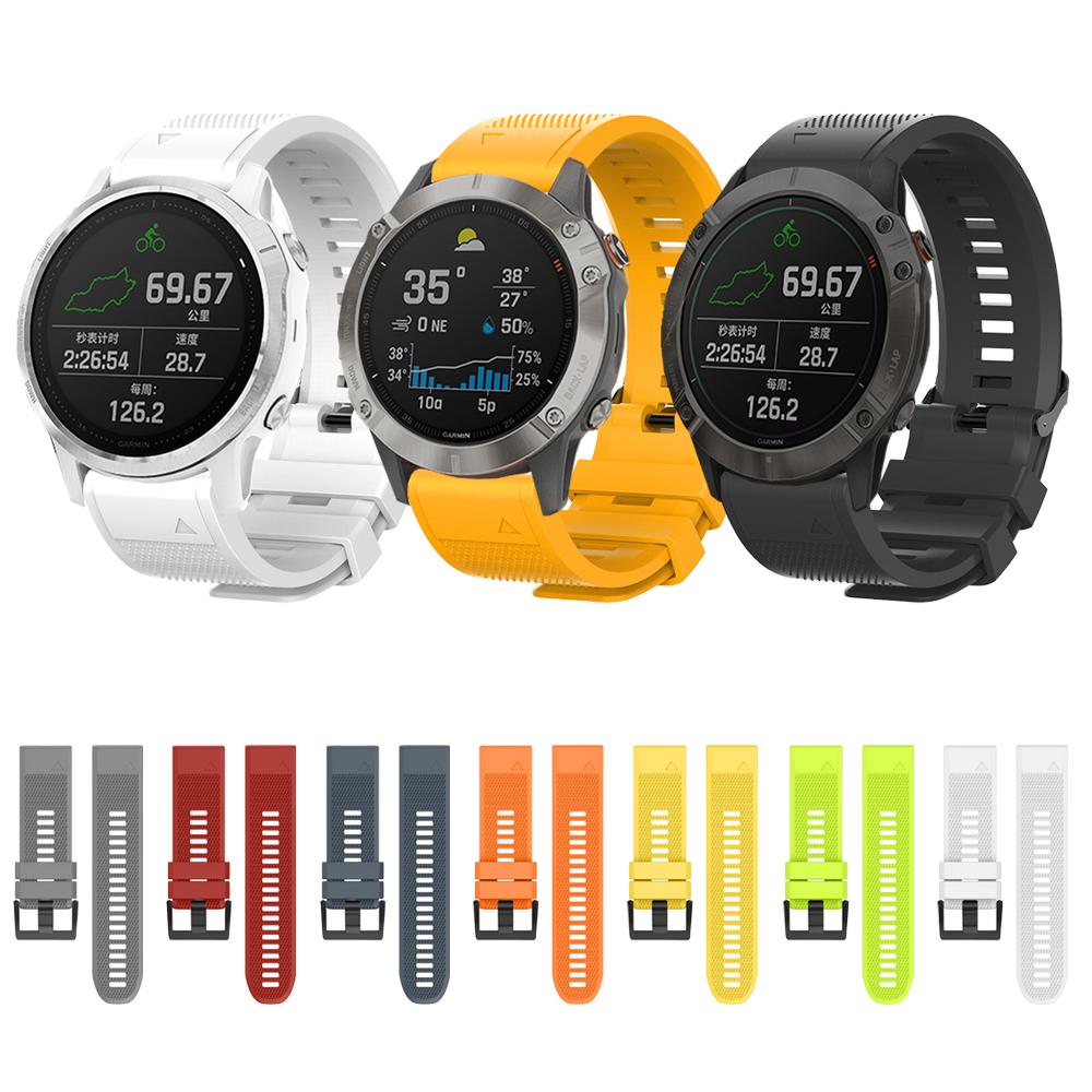 20 мм 22 мм 26 мм ремешок QuickFit для Garmin Fenix 6 6X 6S /5S 5X 5 Plus 3HR Силиконовый ремешок для Forerunner 945 935/Instinct Часы