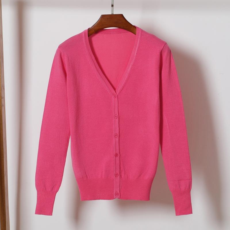 New top with long-sleeved knitted sweater cardigan sweater women's clothing short thin coat