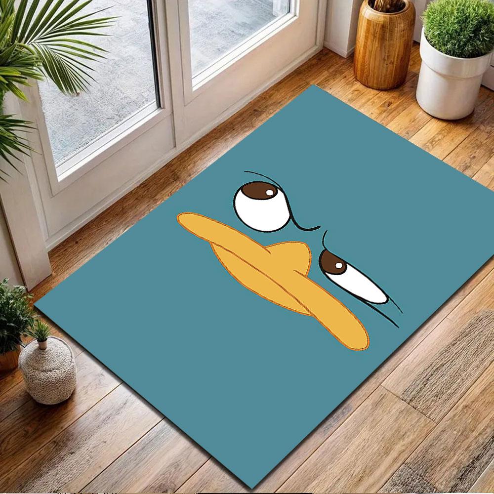 Mysterious Expression on Teal Patterned carpet, non slip mat suitable for living room and bedroom sofas