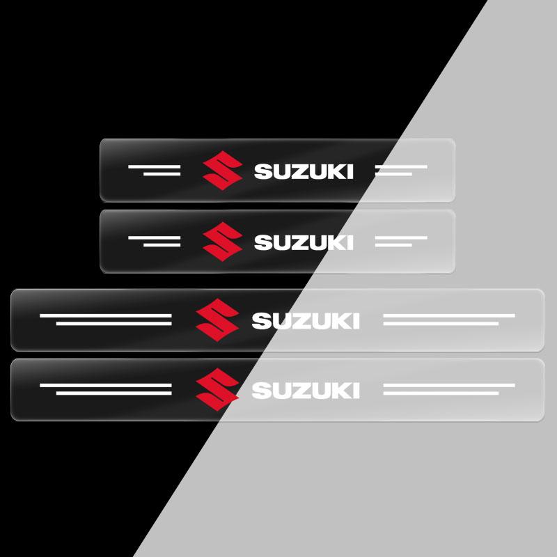 Наклейка на порог автомобиля Защитная пленка от царапин Прозрачная для Suzuki Swift SX4 Samurai Sport Jimny Grand Vitara Alto GW250 Splash Swace