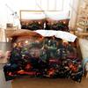 Man Made BattleTech The Board Game Duvet Cover + 2 Pillowcases Sci-Fi BattleMech Hex Tabletop Wargame Print Soft Bedding Decor
