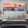 Greek Village Posters Santorini Landscape Painting Canvas Prints Wall Art Pictures for Living Room Sunset Sea Cuadro No Frame