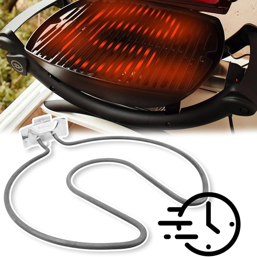 Metal Electric Heating Set Grills Replacement Part Heating Part Metal Texture Heating Tube Suitable for Baking Heating