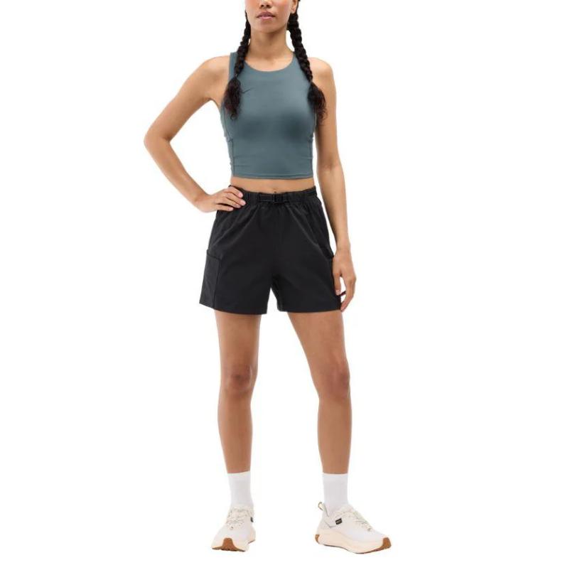 HOKA One One Водонепроницаемые, устойчивые к разрывам, однотонные, удобные, повседневные шорты, женские шорты 1174331-BLK