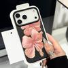 Чехол для iPhone 17 Pro Max Розовый узор цветка гибискуса Кожаная текстура Силиконовая накладка для iPhone 16 Pro Max 15 14 13 12 11 Air 16E