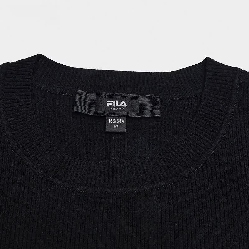 Fila Платье-футляр Milano Series, приталенное, однотонное, приятное для кожи, мягкое, с коротким рукавом, женское, F11W635304F-BK