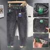 Модные джинсы мужские модные мужские облегающие узкие брюки мужские брюки весна и осень лето новые эластичные красивые повседневные длинные брюки