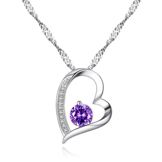 925 Sterling Silver Pendant Necklace For Women Heart Necklace Silver 925 Jewelry Women Necklace 925