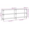 Console Table Grey Sonoma 200x29x75 cm Particleboard