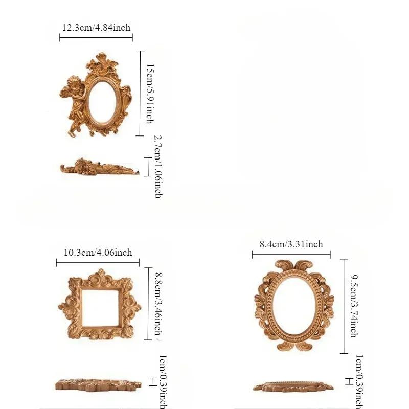 Европейская мода креативные подарки в викторианском стиле ретро смола мини ангел овальная маленькая фоторамка аксессуары позиционная рамка