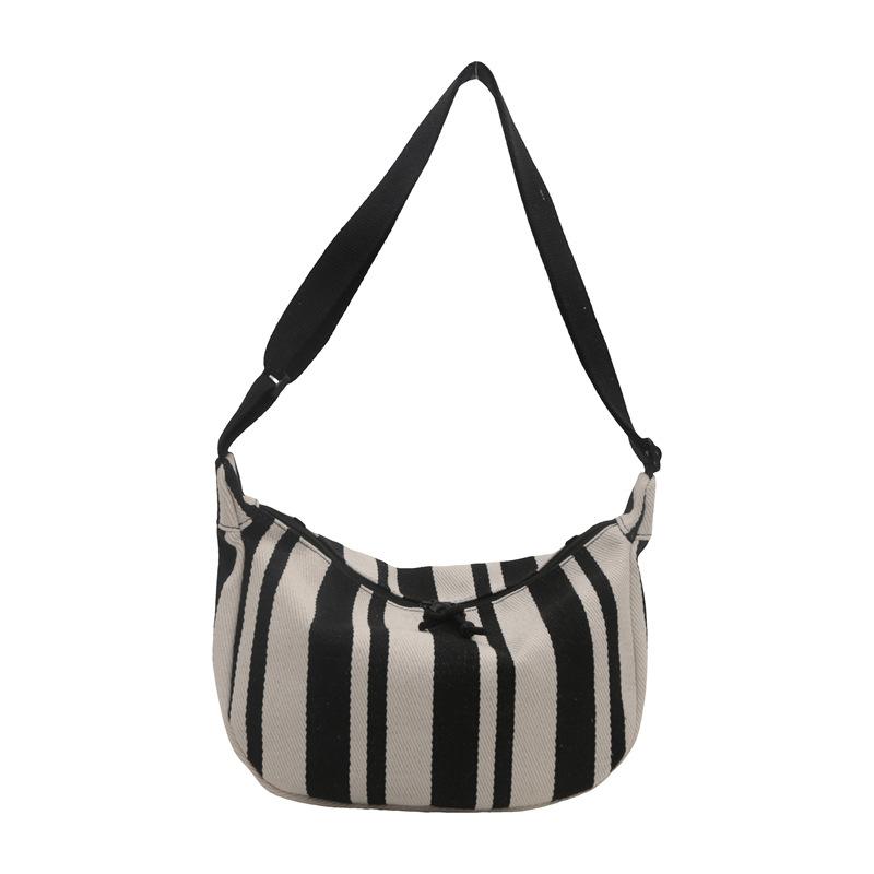 Полосатая женская сумка большой вместимости Новая повседневная сумка через плечо Модная сумка-пельмень для поездок Легкая спортивная сумка кроссбоди