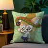 Наволочка Каваи Неко Арк Плюшевая Ткань Мягкая Двусторонняя Печать Чехол для Подушки на Диван Наволочки для Декоративных Подушек