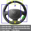 Для Renault Megane 2 2003-2008 Kangoo Scenic 2 Чехол на руль с ручной прошивкой
