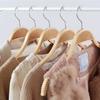 Wooden Clothes Hanger for Coats Suits Dress 5 PCS 42CM  Dry and Wet Anti-Slip Hanger Closet Space Saving Organizer Hanger