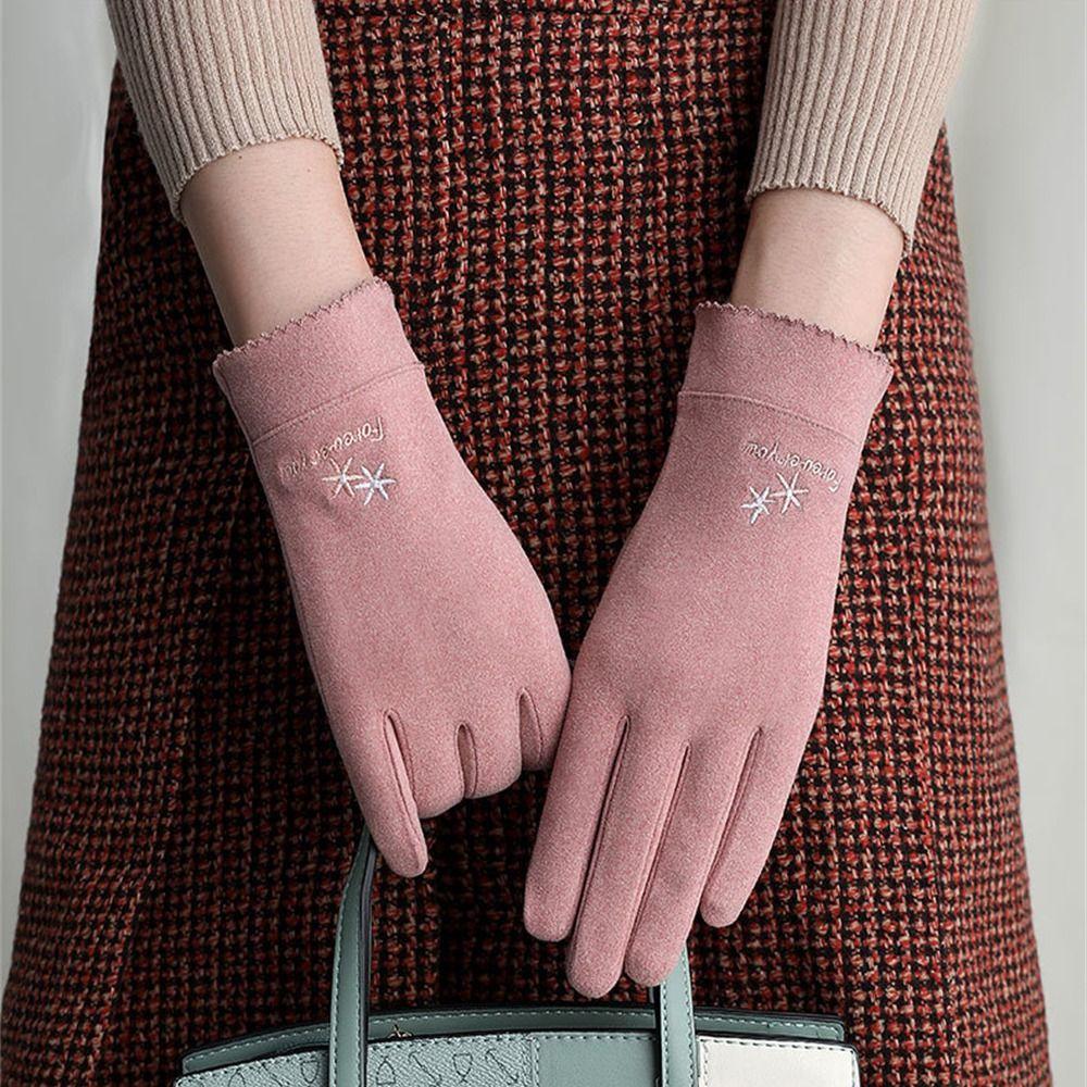 Touch Screen Warm Gloves Thickened Cycling Driving Gloves Daily Mittens  Men Women