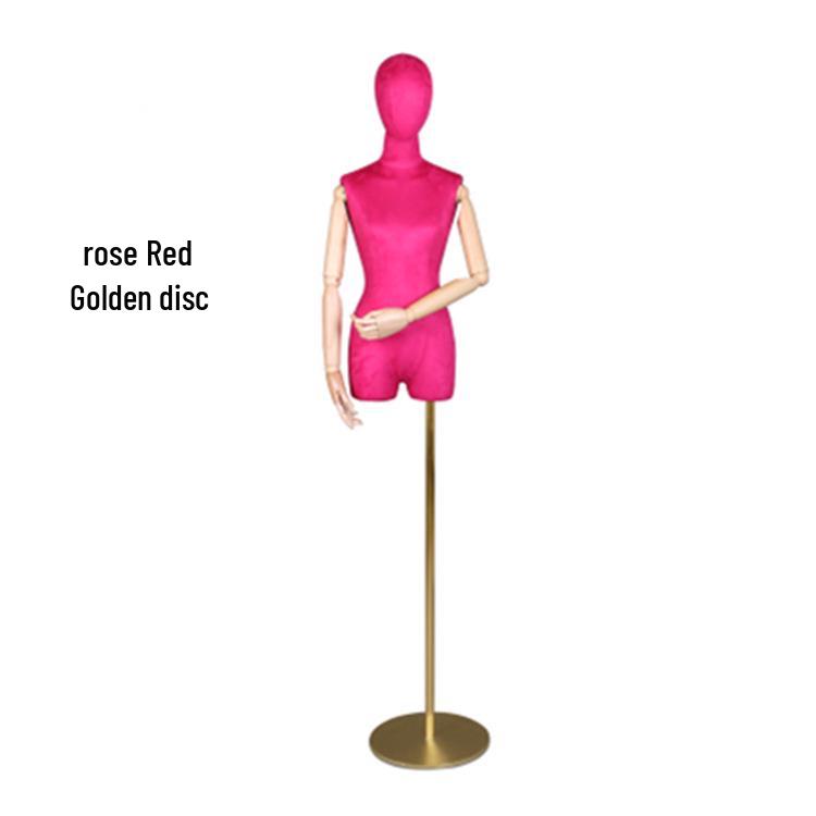 Женский замшевый манекен полторса для витрины магазина