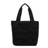 New large-capacity women's shoulder bag personalized simple wavy embroidery thread handbag trendy fashion leisure bag
