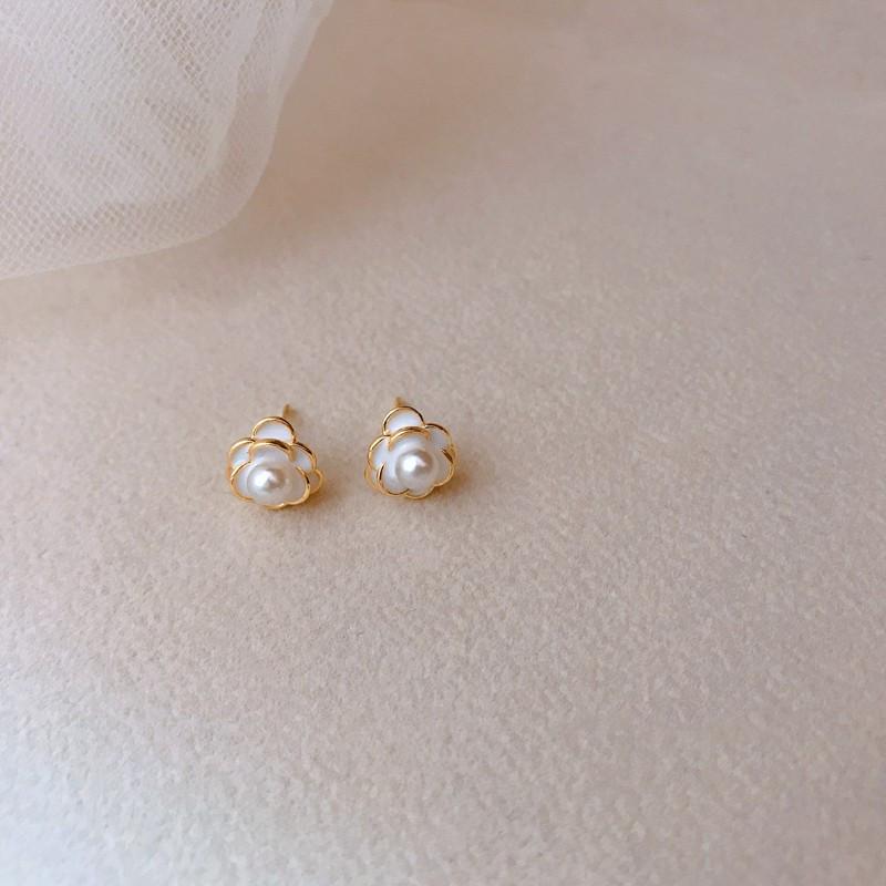 Camellia Earrings New Year's Trendy Earrings for Women's Temperament High-end Niche Design