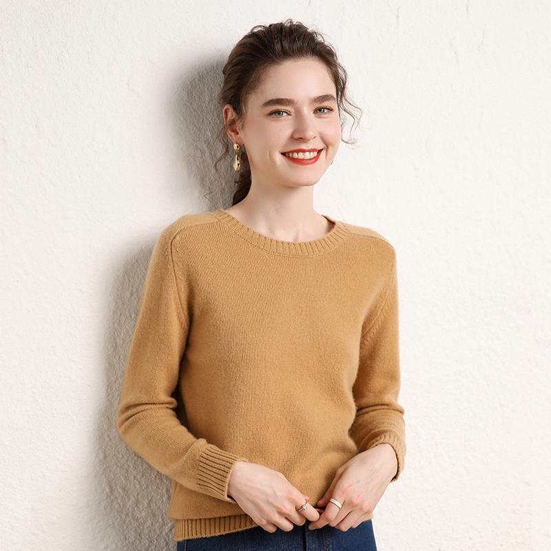 Женский кашемировый свитер Qinghe кашемир 100% кашемир, женский осенне-зимний кашемировый свитер, мягкий и теплый